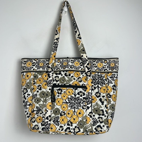 Vera Bradley Go Wild Over Multi-Color Quilted Retired Pattern Laptop Tote Bag - Picture 4 of 11